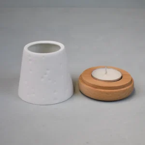 Rader - Porcelain Tealight Lantern Small - Dots 14167 Open
