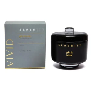 Serenity Vivid Glass Candle - 2 Wick - Gin & Tonic