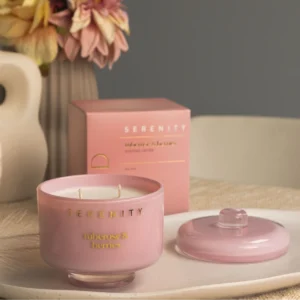 Serenity Vivid Glass Candle - 2 Wick - Tuberose and Berries Lifestyle