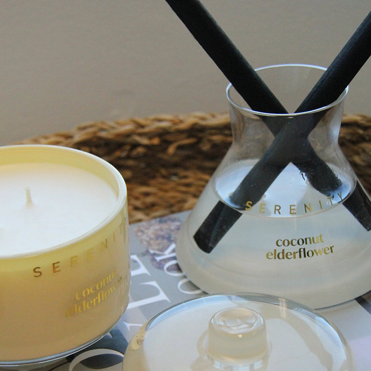 Serenity Vivid Glass Diffuser - Coconut and Elderflower Lifestyle