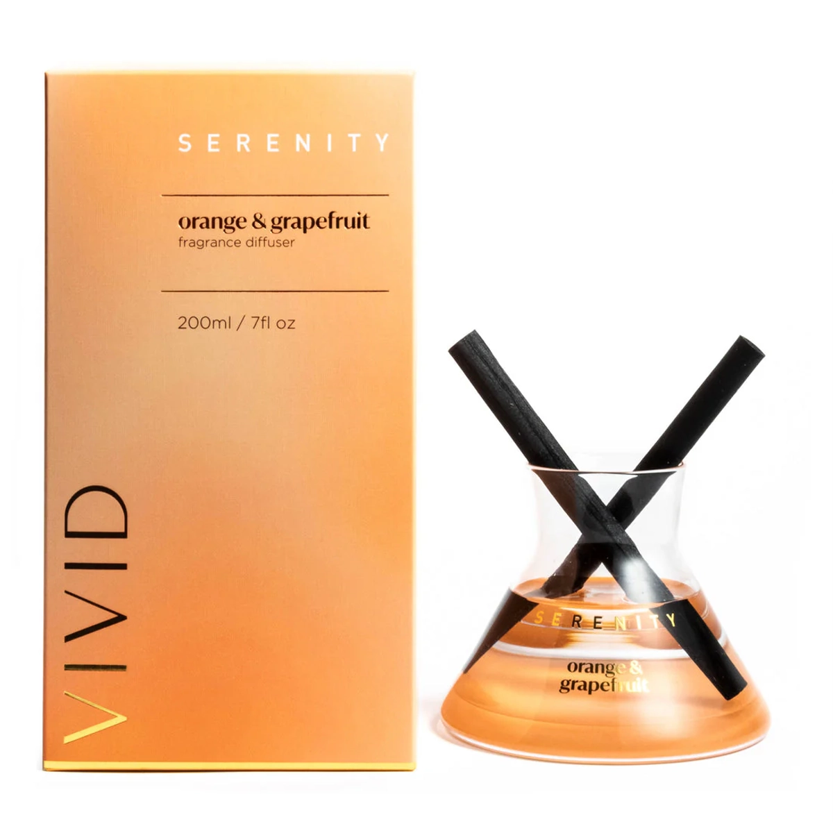 Serenity Vivid Glass Diffuser - Orange & Grapefruit