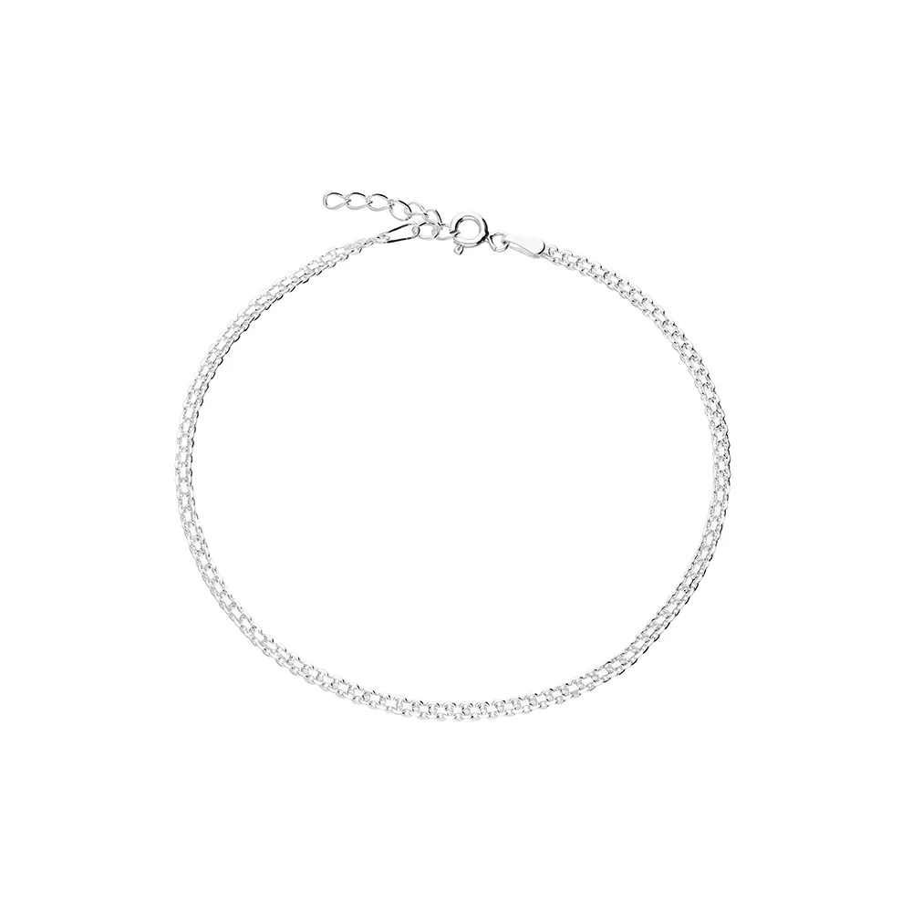 Silver Anklets - Bismark 3mm Chain - H5740