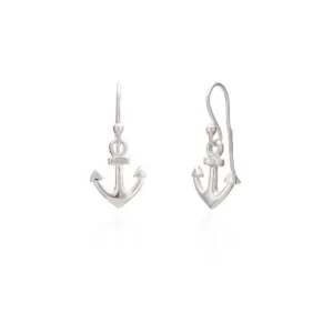 Silver Earrings - Drop - Anchor
