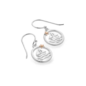 Silver Earrings - Drop - Circle Sailaway Theme