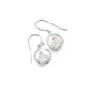 Silver Earrings - Drop - Circle Sunset Mountain Theme