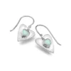 Silver Earrings - Drop - Forever Opalite Heart