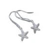 Silver Earrings Drop - Starfish JC45