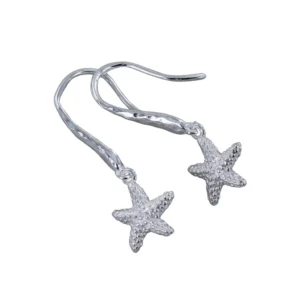 Silver Earrings Drop - Starfish JC45
