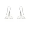 Silver Earrings - Drop - Whale Tail