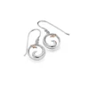 Sterling Silver Earrings - Drops - Circular Wave with Seagull