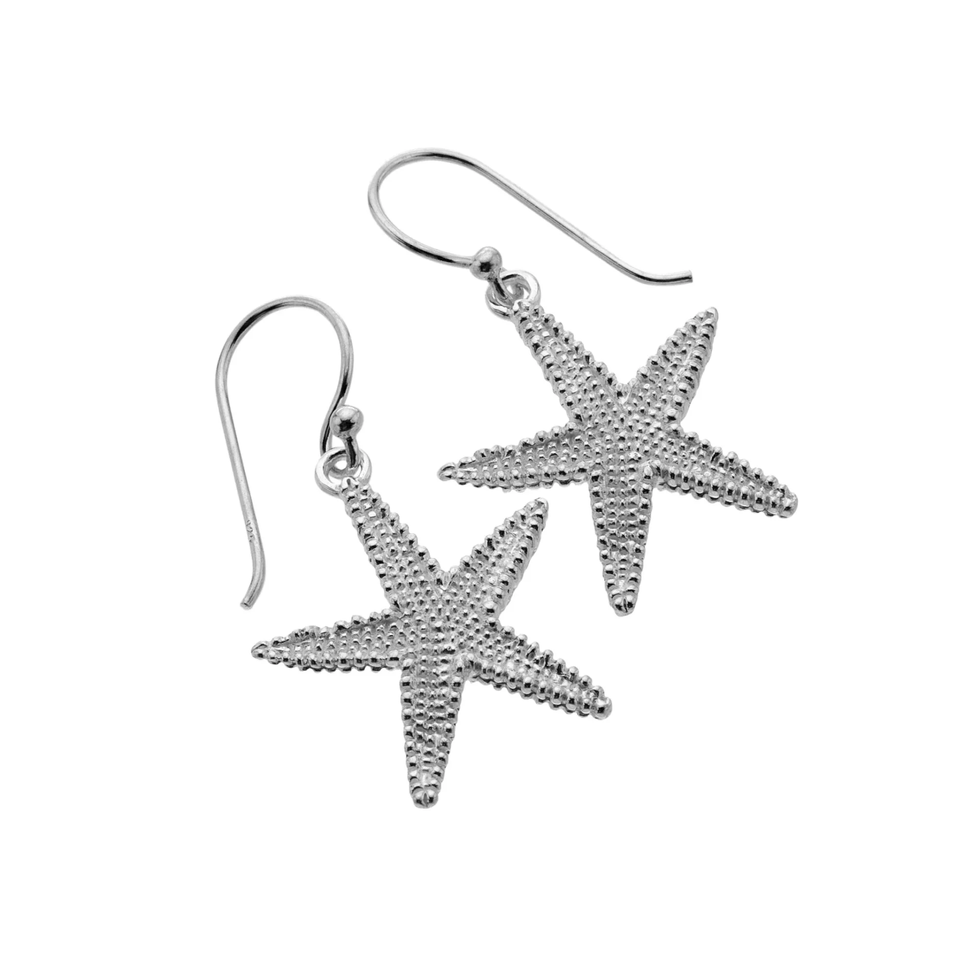 Sterling Silver Earrings - Drops - Mounts Bay Starfish