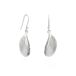 Sterling Silver Earrings - Drops - Mussel Shells Close Up