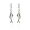 Silver Earrings - Drop - Solid Fish