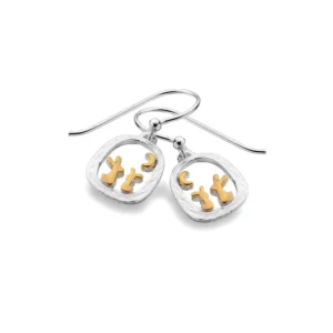 Sterling Silver Earrings - Drops - Twilight Bunny