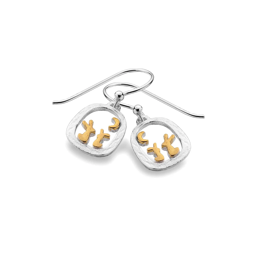 Sterling Silver Earrings - Drops - Twilight Bunny