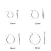Silver Earrings - Sleeper Creole Hinged Hoops - Collection of Sizes