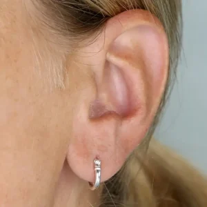 Silver Earrings - Sleeper Creole Hinged Hoops 2mm - 10mm - H6266S Model
