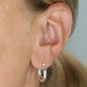 Silver Earrings - Sleeper Creole Hinged Hoops 3mm - 16mm - H6268S Model