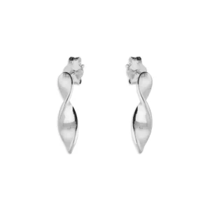 Silver Earrings - Studs - 3D Twisted Infinity