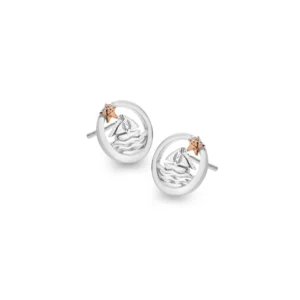 Silver Earrings - Studs - Circle Sailaway Theme