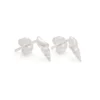 Silver Earrings - Studs - Conch shell