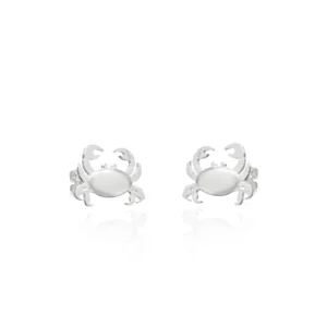 Silver Earrings - Studs - Crab