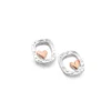 Silver Earrings - Studs - Framed Heart