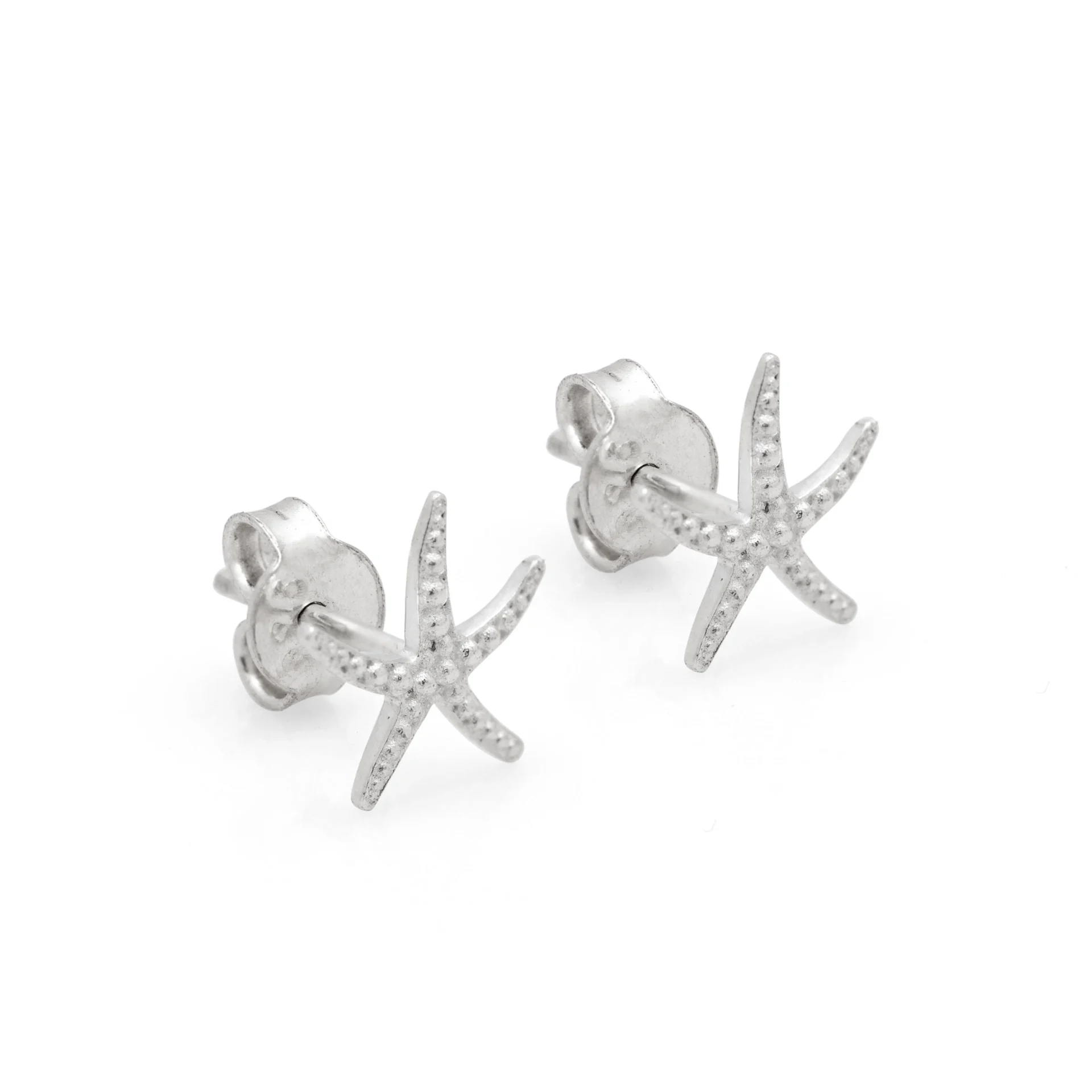 Sterling Silver Earring Studs - Large Starfish 11400081 Close Up