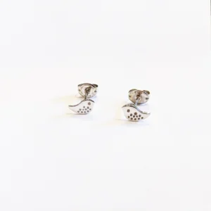 Silver Earrings - Studs - Little Bird