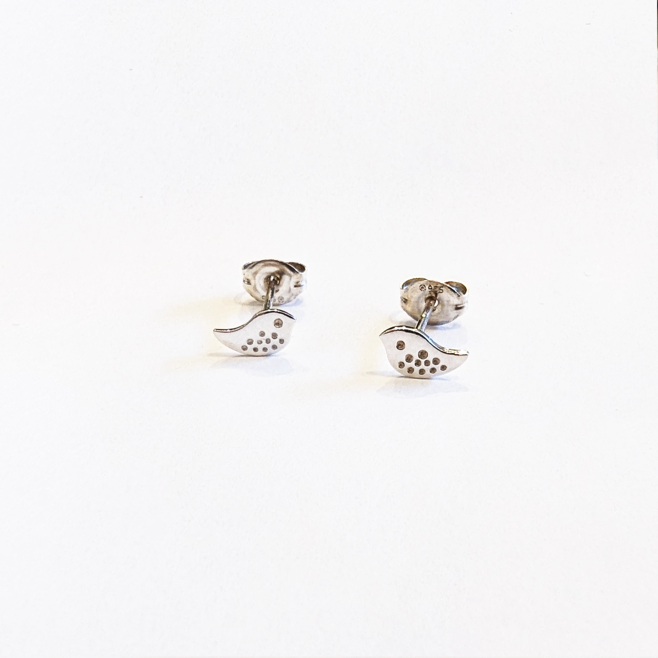 Silver Earrings - Studs - Little Bird
