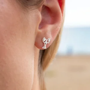 Silver Earrings - Studs - Lobster Model