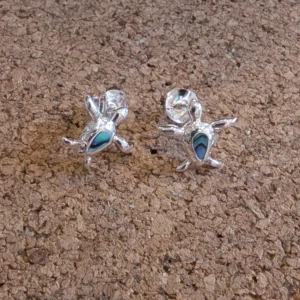 Sterling Silver Earrings - Studs - Paua Shell Turtle Lifestyle