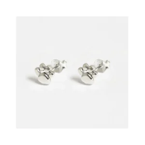 Silver Earrings - Studs - Paw Prints