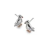 Silver Earrings - Studs - Puffin