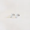 Silver Earrings - Studs - Sitting Cat