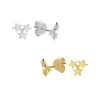 Silver Earrings - Studs - Small Triple Star - H4364 Collection