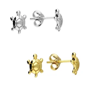 Silver Earrings - Studs - Turtle - H6318 - Collection