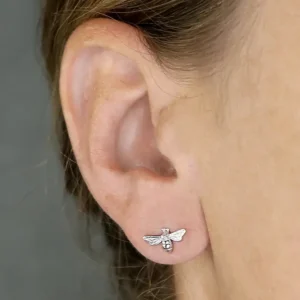 Silver Earrings - Studs - Bumble-bee - H3373S Model