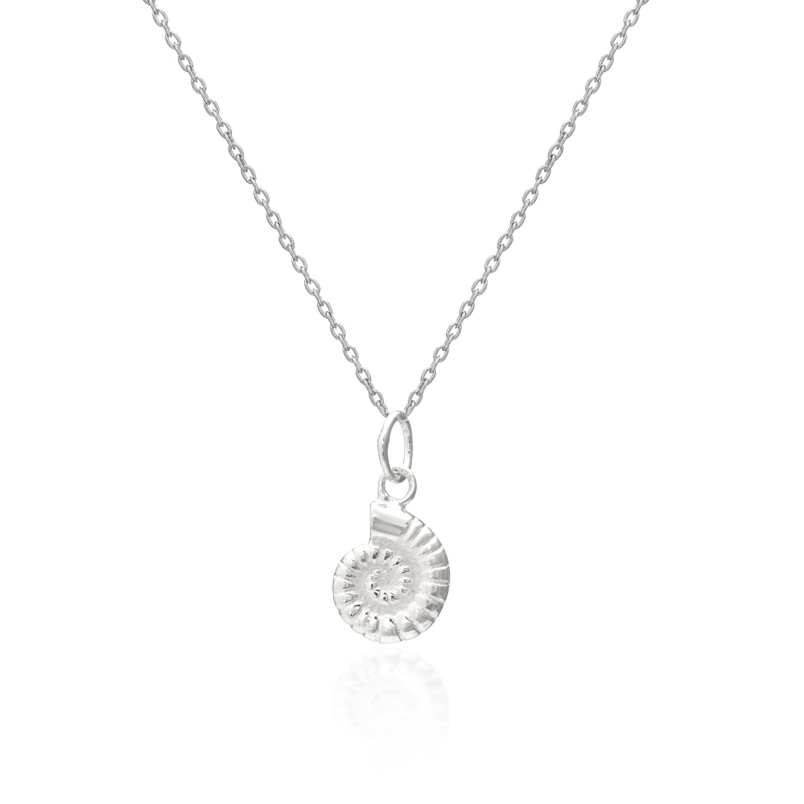 Silver Necklace - Ammonite Pendant