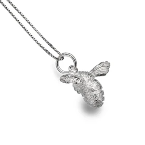 Silver Necklace - Bumblebee Pendant
