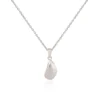 Silver Necklace - Cast Small Mussel Shell Pendant