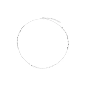 Silver Necklace - Flat Twist and Chain