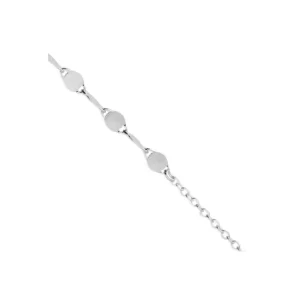 Silver Necklace - Flat Twist and Chain Close Up