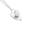 Silver Necklace - Forever Opal Heart Pendant