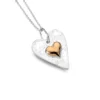Silver Necklace - Forever Rose Gold Heart Pendant