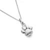 Silver Necklace - Paw Print Pendant
