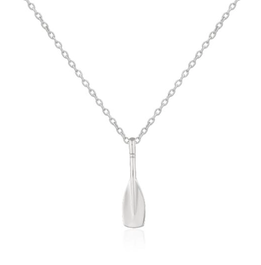 Silver Necklace - Rowing Oar Pendant
