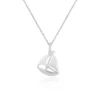 Silver Necklace - Sail Boat Pendant