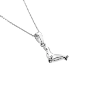 Silver Necklace - Devonshire Seal Pendant Side view