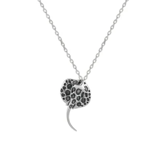 Sterling Silver Necklace - Spotted Ray Pendant